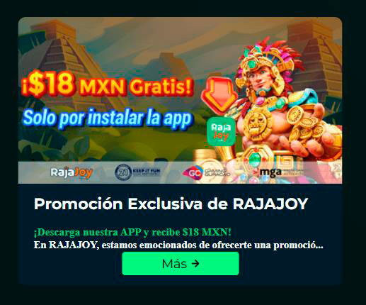 Bono de la aplicación Rajajoy Casino
